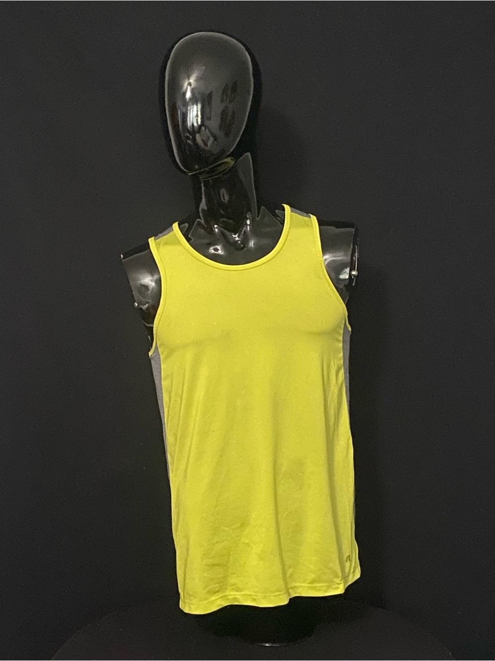 Russell Athletic Gray and Yellow Training Fit Tank Top